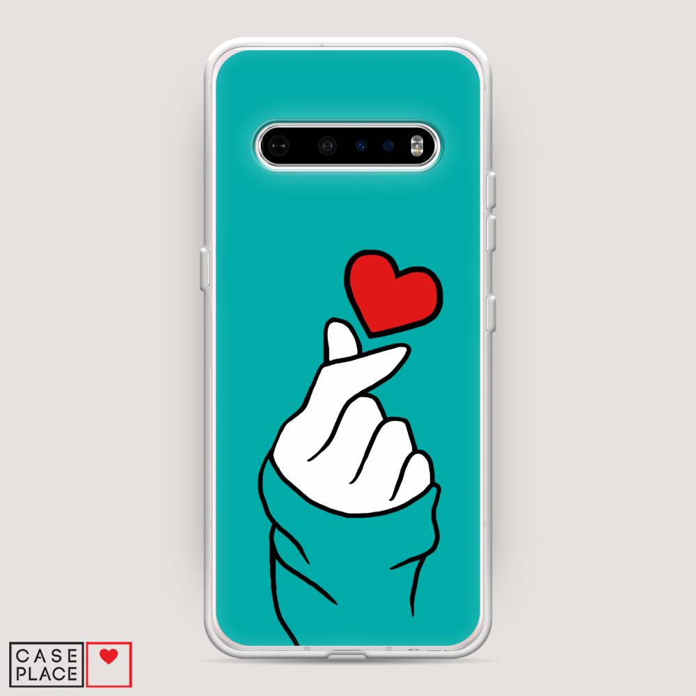 

Чехол Awog на LG V60 ThinQ 5G "Маленькое сердечко", Голубой;белый;красный, 84250-7