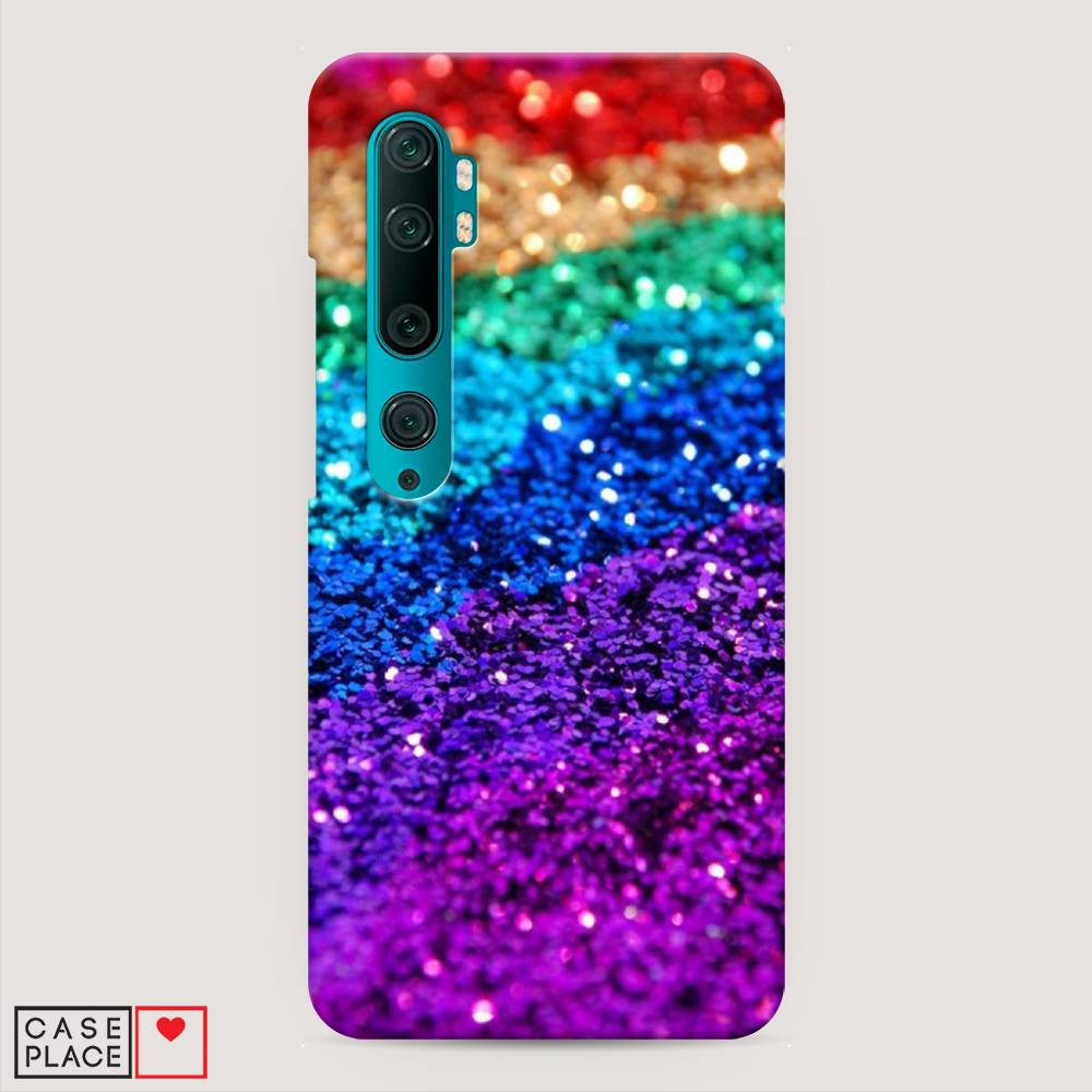 

Пластиковый чехол "Блестящая радуга рисунок" на Xiaomi Mi Note 10, 37320-2