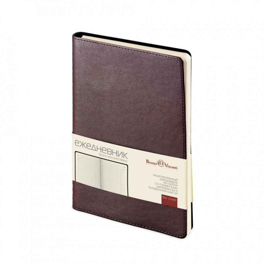 

Ежедневник Bruno Visconti Milano 3-415-05 недатированный А5 134х214 мм коричневый 272с, 3-415/05