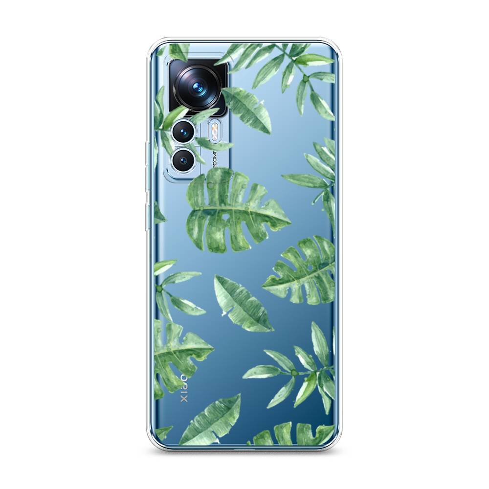 

Чехол Awog на Xiaomi 12T / Сяоми 12T "Нарисованные пальмовые листья", Зеленый