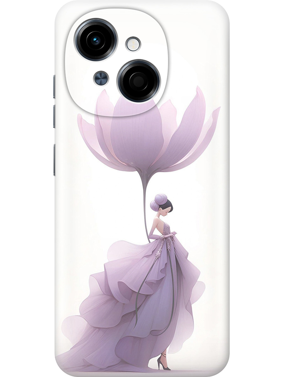 

Силиконовый чехол на Tecno Spark Go 1 / Pop 9 с принтом "Цветочная девушка", Прозрачный;белый;фиолетовый, 786716922