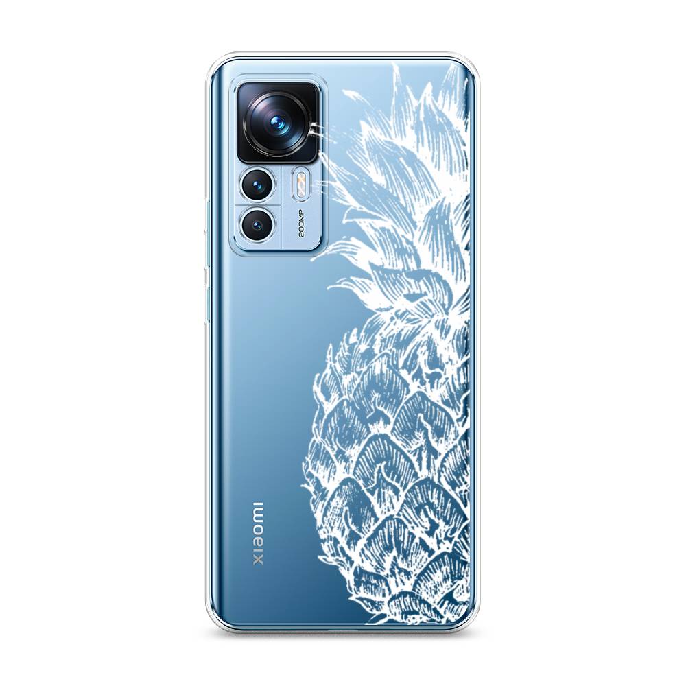 

Чехол Awog на Xiaomi 12T / Сяоми 12T "Ананас графика белая", Белый