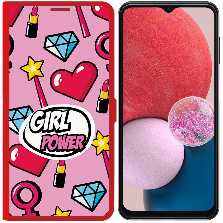 

Чехол-книжка Eco Book для Samsung Galaxy A13 (A135) Girl Power, Красный