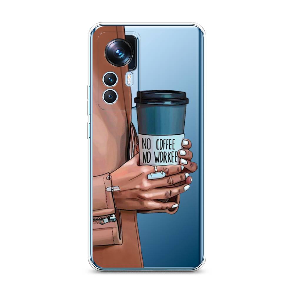 

Чехол Awog на Xiaomi 12T / Сяоми 12T "No coffee", Коричневый;серый