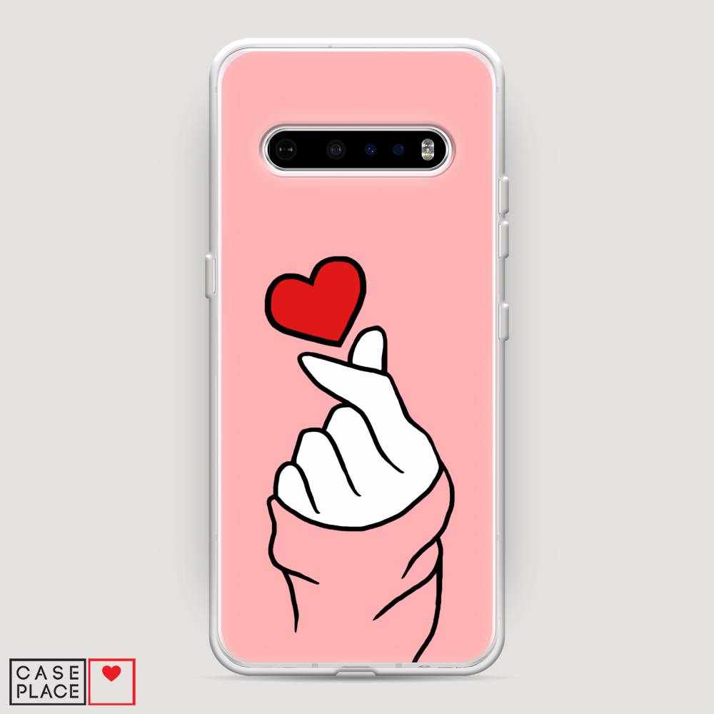 

Чехол Awog на LG V60 ThinQ 5G "Милое сердечко", Белый;красный;черный, 84250-7