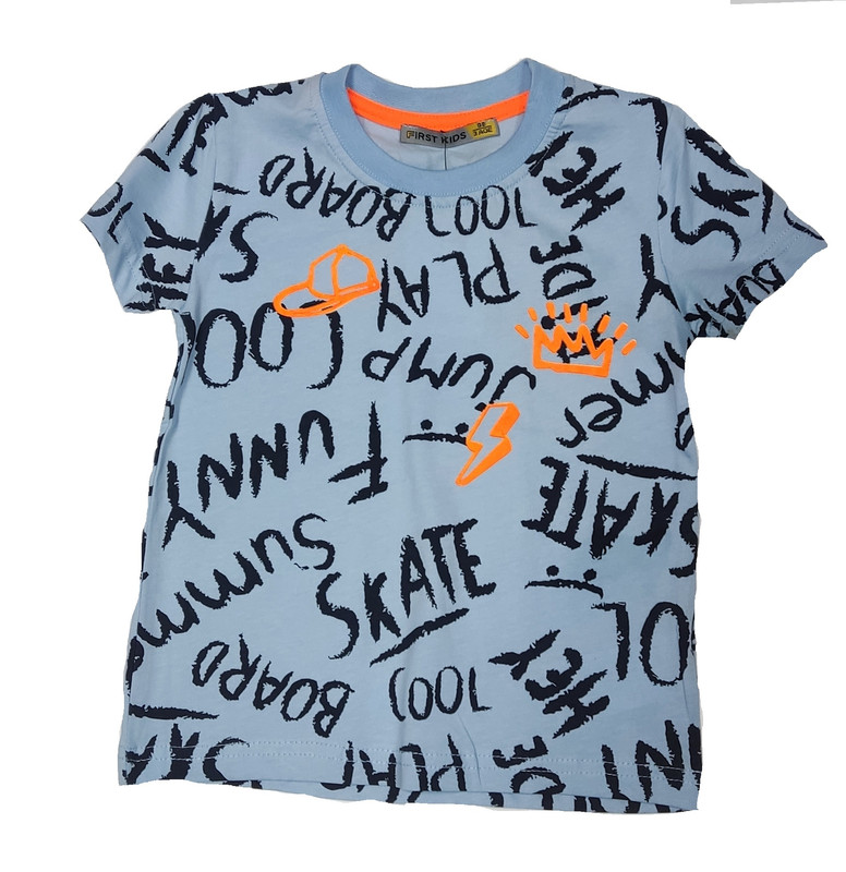 

Футболка детская First Kids 1970, голубой, 86, 1970