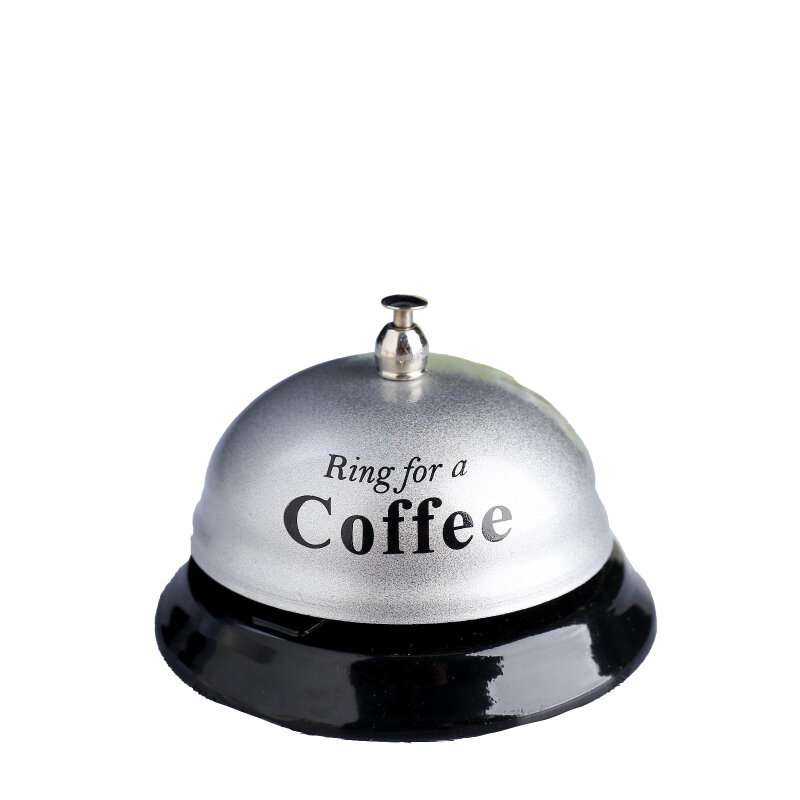 

Звонок настольный Ring for a cofee, 5.5 х 8.5 х 8.5см,1128589, Серебристый;черный
