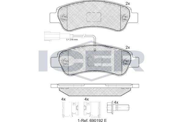 

Колодки Задние Fiat Ducato Icer 141804-203 Icer арт. 141804-203