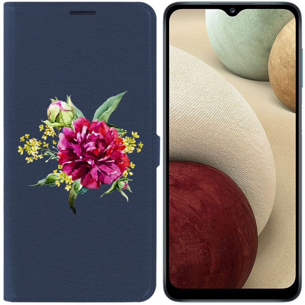 Чехол-книжка Eco Book для Samsung Galaxy A12 (A125) Цветочная акварель