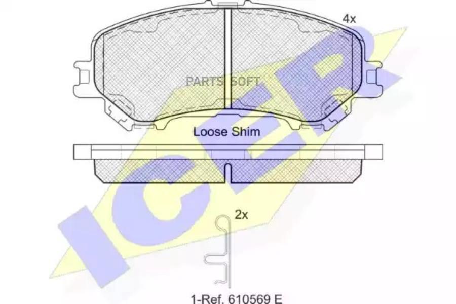 

Колодки Передние Nissan Qashqai (J11) 2013-> Icer 182181 Icer арт. 182181