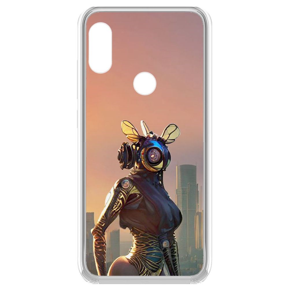 

Чехол-накладка Krutoff Clear Case Женщина-киберпчела для Xiaomi Redmi Note 6 Pro