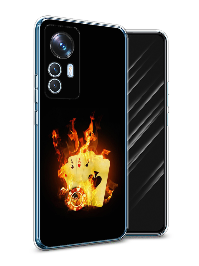 

Чехол Awog на Xiaomi 12T / Сяоми 12T "Горящие карты", Черный;оранжевый