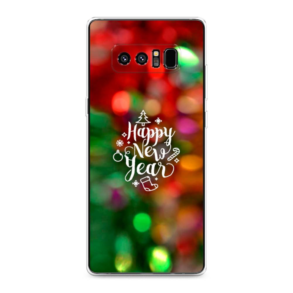 

Чехол на Samsung Galaxy Note 8 "Новый Год на елке", Зеленый;красный;желтый, 25250-5