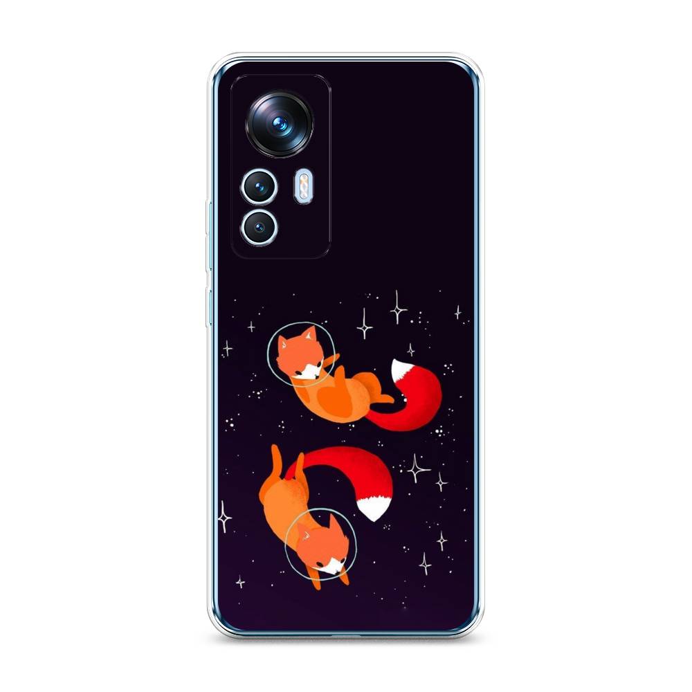 

Чехол Awog на Xiaomi 12T / Сяоми 12T "Лисы космонавты", Оранжевый