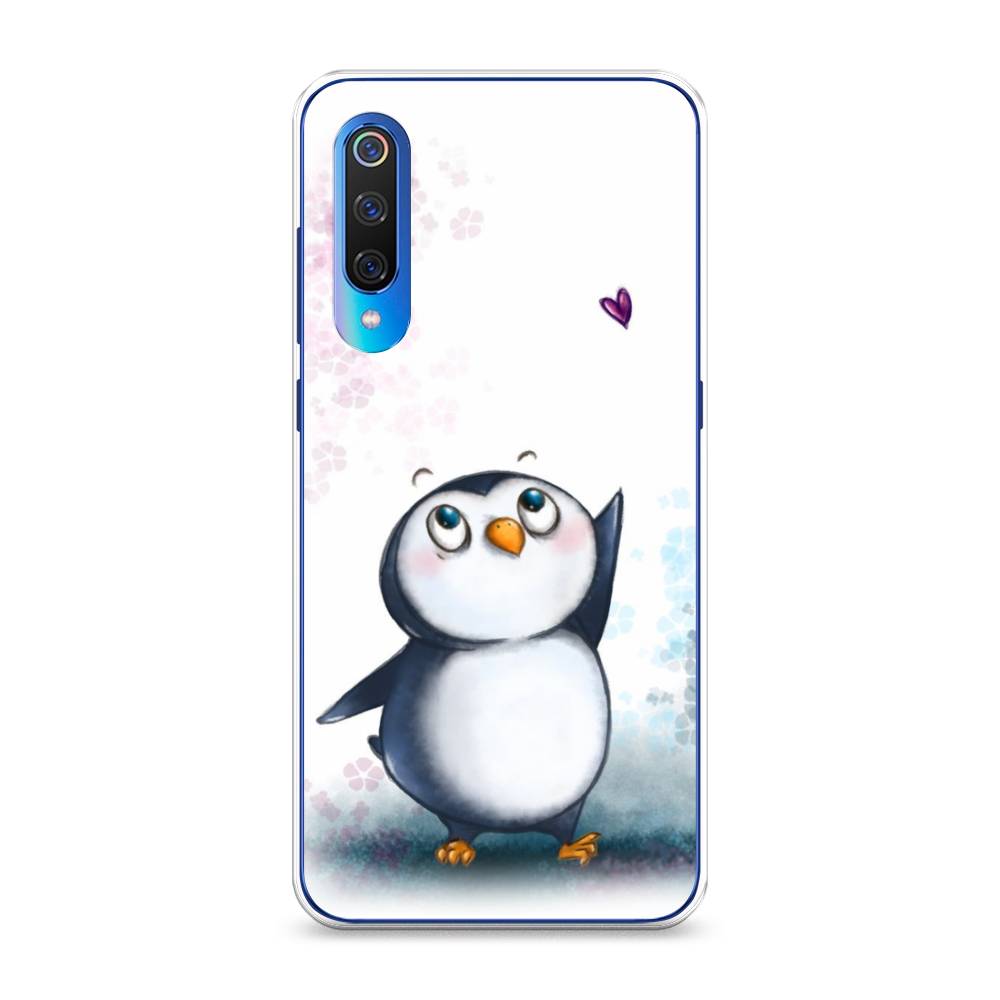 

Чехол Awog на Xiaomi Mi 9 "Пингвин и сердечко", Разноцветный, 34850-1