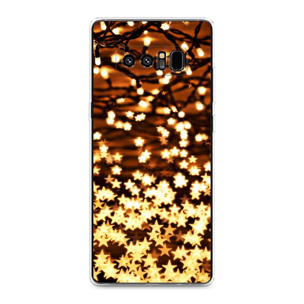 

Чехол на Samsung Galaxy Note 8 "Новогодняя гирлянда", Золотистый, 25250-5