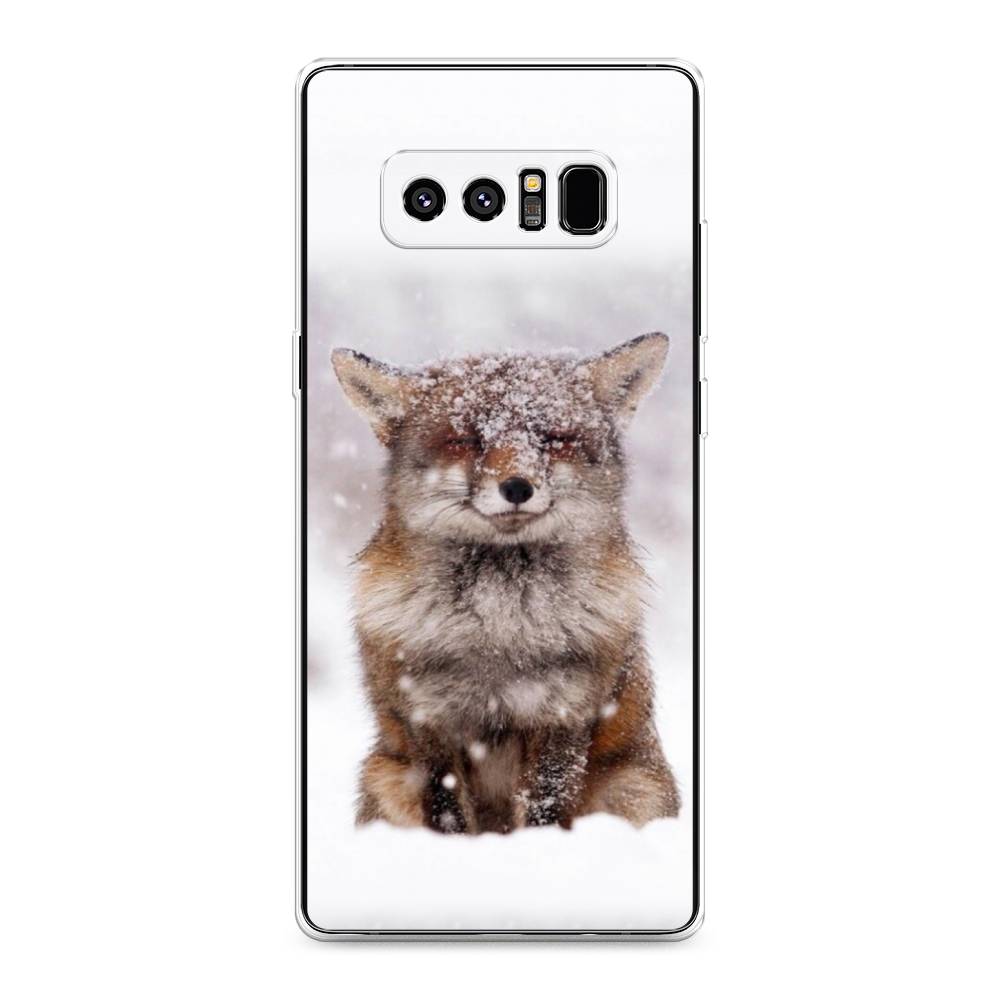

Чехол на Samsung Galaxy Note 8 "Зимняя лиса", Белый;серый;коричневый, 25250-1