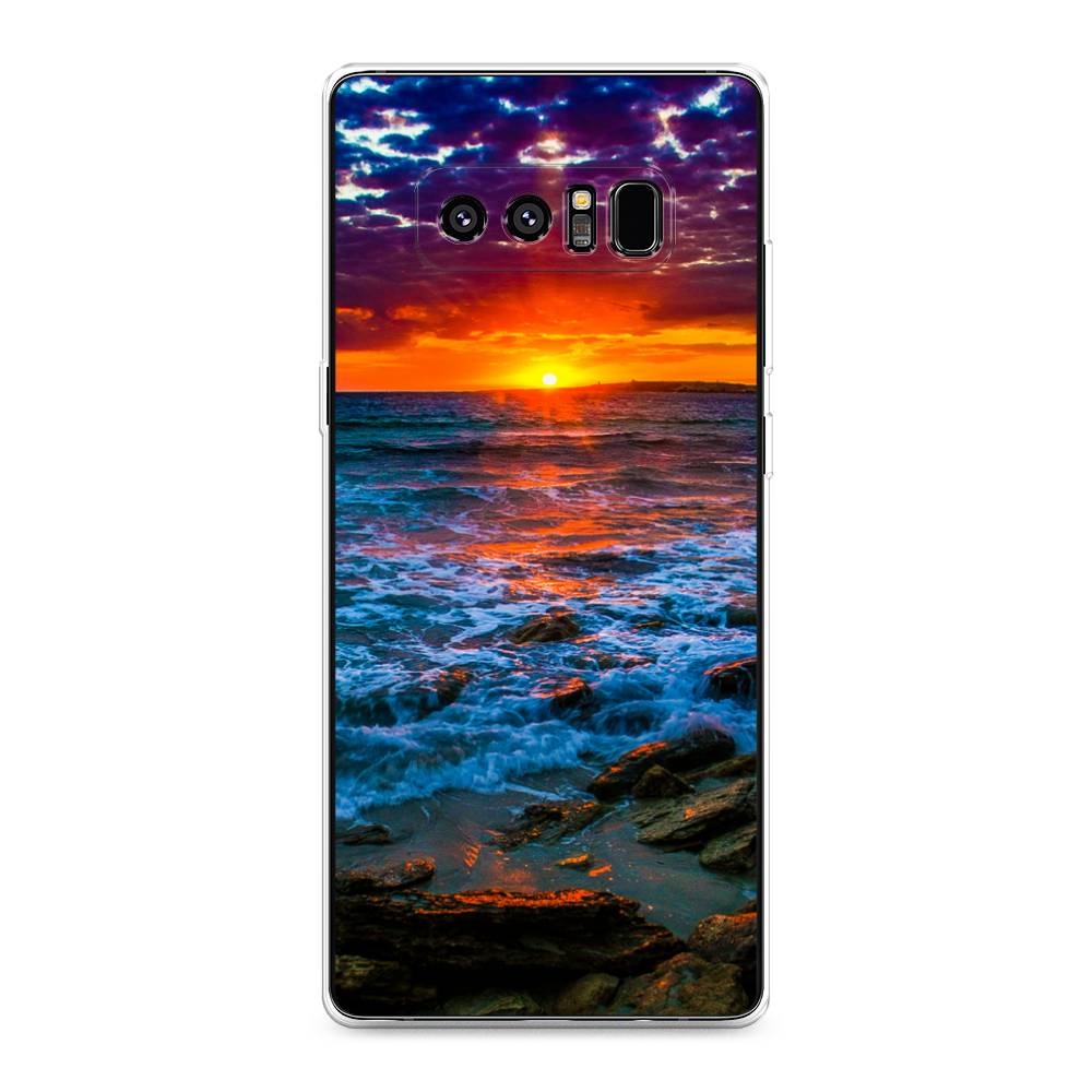 

Чехол на Samsung Galaxy Note 8 "Закат 1", Оранжевый;синий, 25250-2