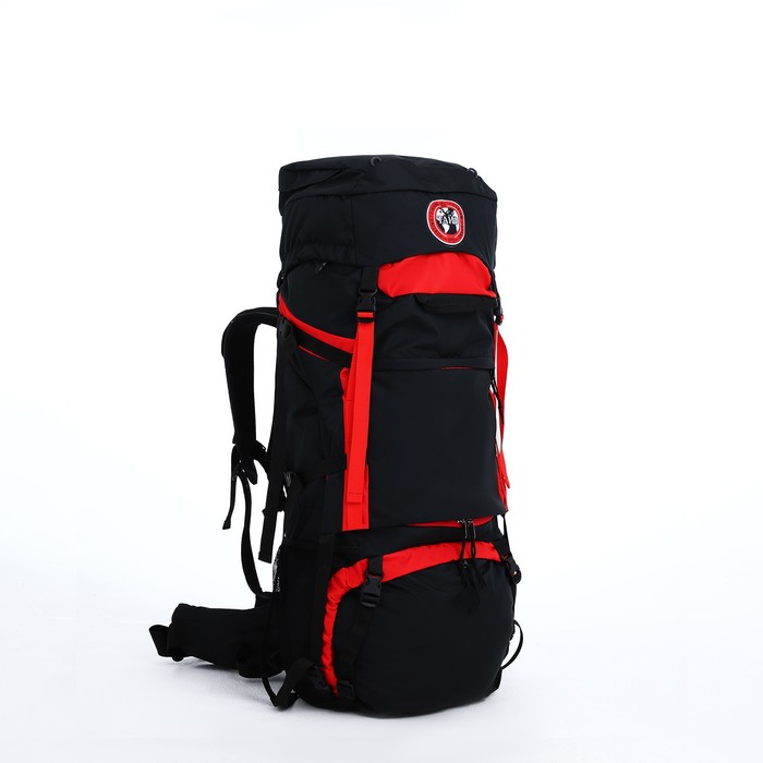 Рюкзак Taif туристический, 100 л, отдел на шнурке, 2 наружных кармана, цвет чёрный красный