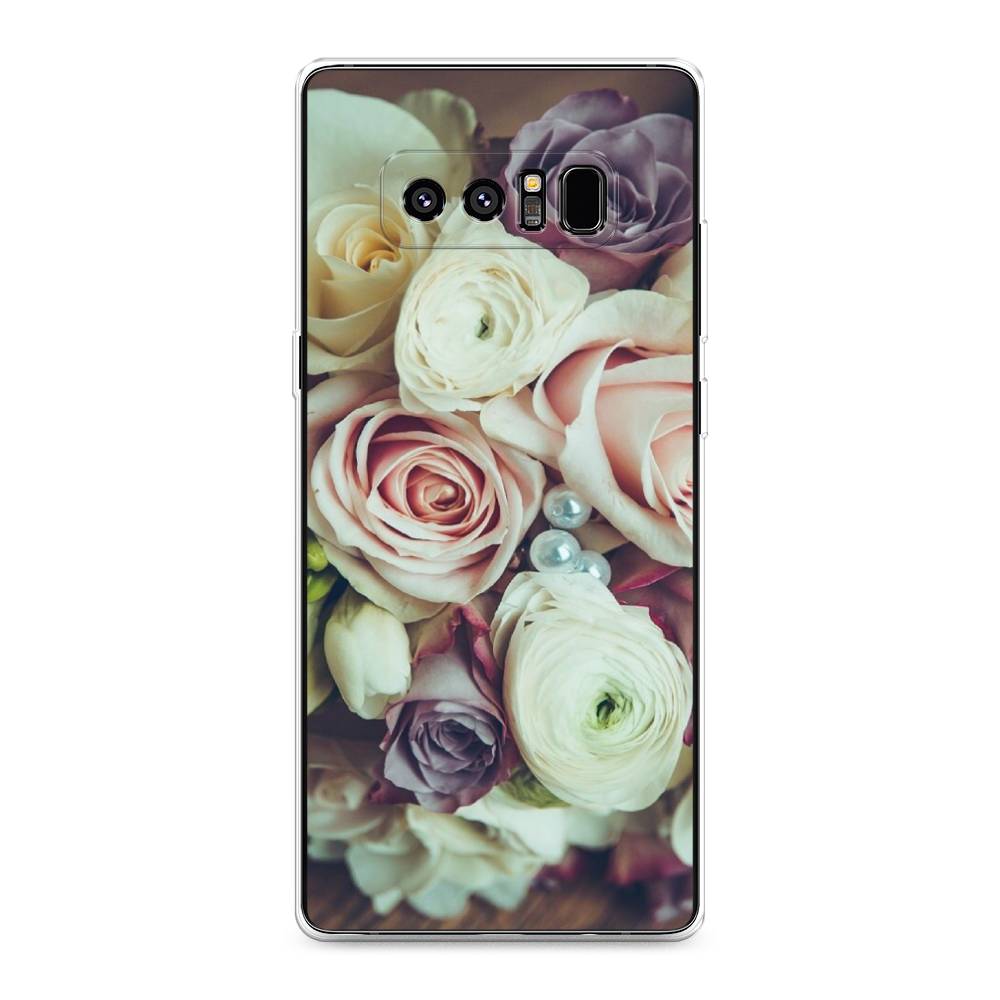 

Чехол на Samsung Galaxy Note 8 "Свадебный букет", Белый;фиолетовый, 25250-2