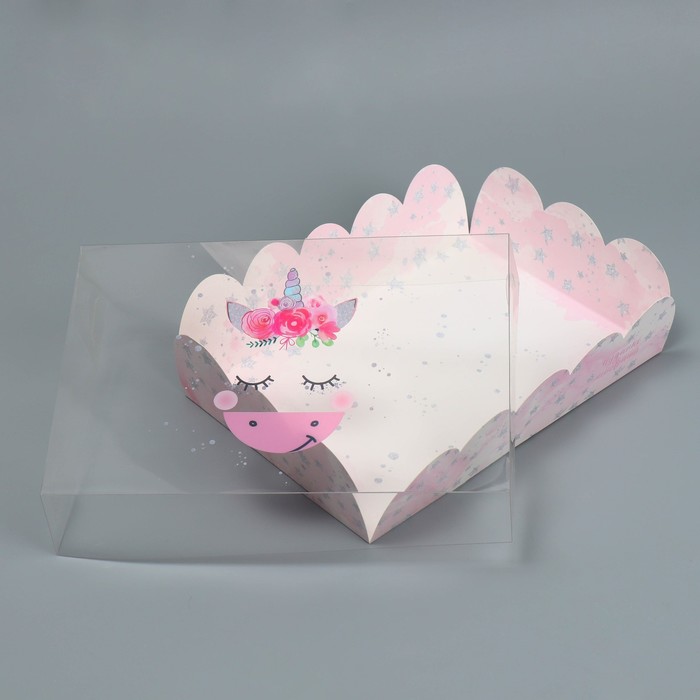 

Коробка подарочная с PVC-крышкой «Чудесных мгновений», 20 x 30 x 8 см, Розовый