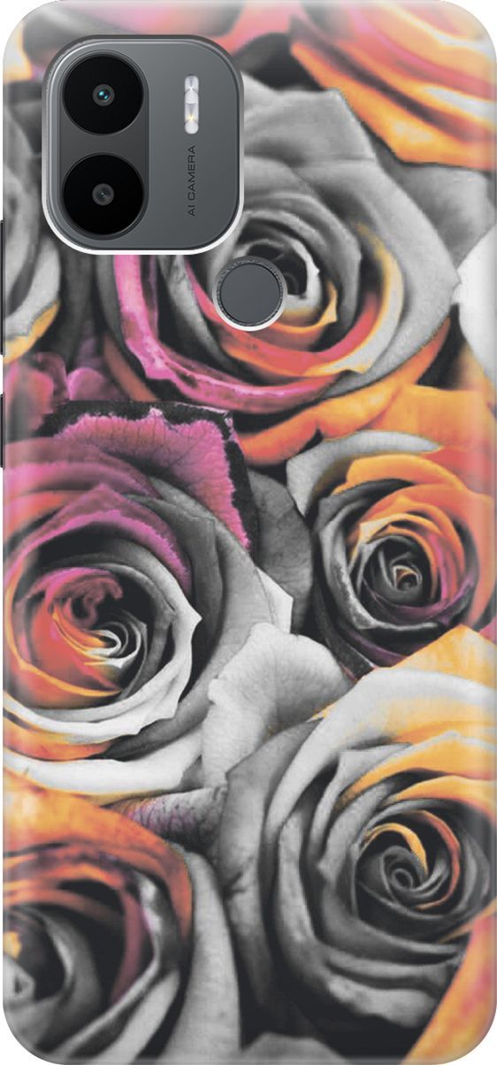 

Чехол на Xiaomi Redmi A1+ с принтом "Обесцвеченные розвы", Желтый;красный, 158129