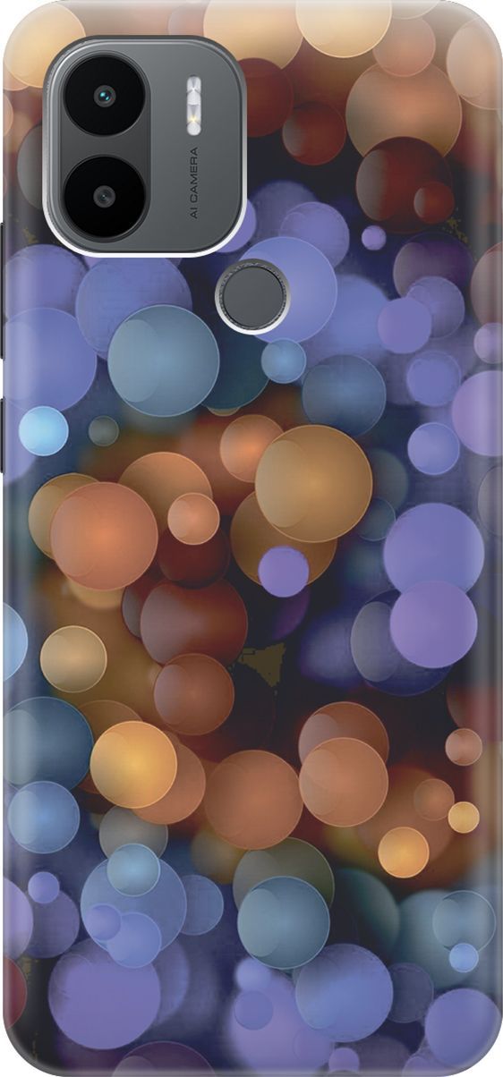

Чехол на Xiaomi Redmi A1+ "Сиренево-оранжевые шарики", Фиолетовый;оранжевый, 158119