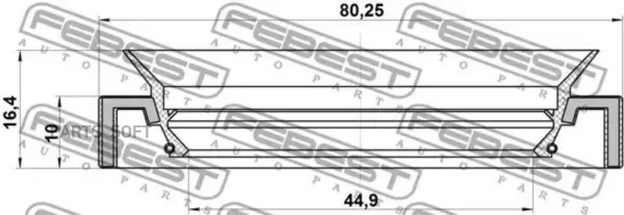 Сальник Привода 44.9x80.25x10x16.4 Lexus Gx400/460 Grj158,Urj150 2009.11- Febest 95hay-468