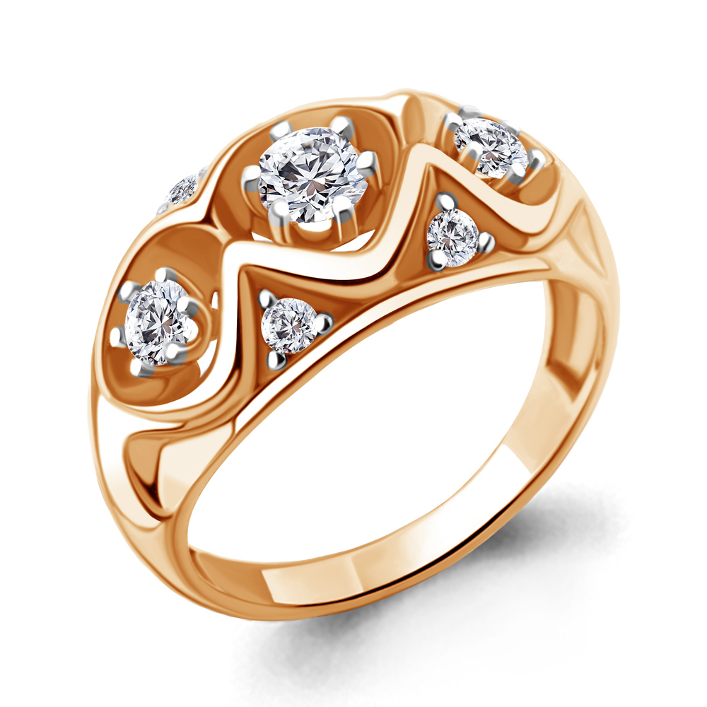 Кольцо из серебра с фианитом Aquamarine Aquamarine 67318А_925_з р. 21