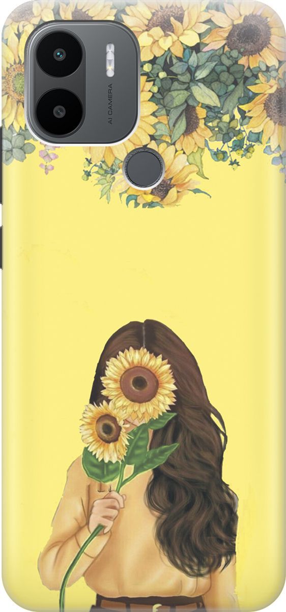 

Чехол на Xiaomi Redmi A1+ с принтом "Девушка и подсолнухи", Желтый;оранжевый, 158129