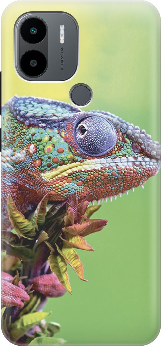 

Чехол на Xiaomi Redmi A1+ "Разноцветный хамелеон", Желтый;зеленый, 158125