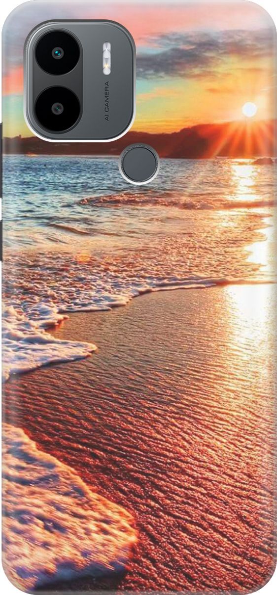 

Чехол на Xiaomi Redmi A1+ с принтом "Залитый светом пляж", Оранжевый;коричневый, 158132