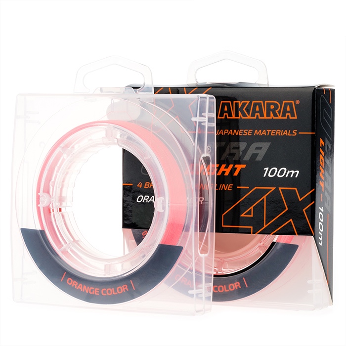 

Шнур Akara Ultra Light Orange 100 м 0,10, Оранжевый, Ultra Light