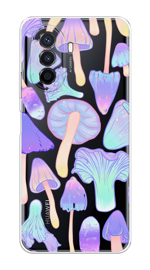 

Чехол на Huawei Nova Y70/Y71 "Пастельные грибы", Фиолетовый;голубой, 6122950-1