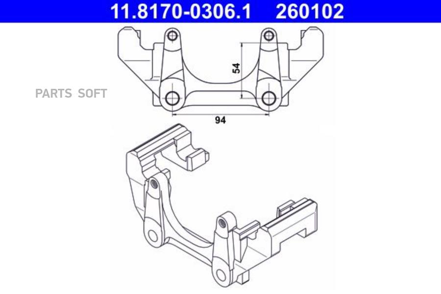 ATE '11817003061 Скоба тормозного суппорта  1шт