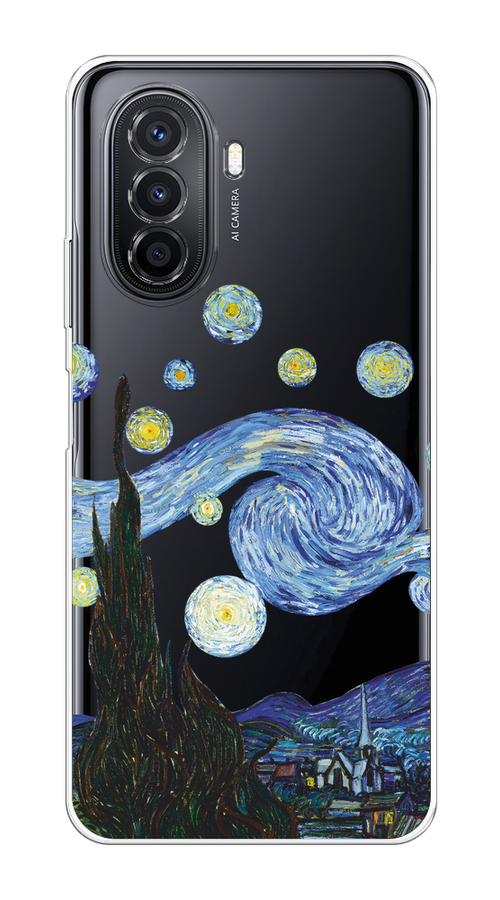 

Чехол на Huawei Nova Y70/Y71 "Ночь Ван Гога", Голубой;синий;черный, 6122950-1