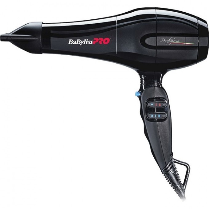 Фен BaByliss Pro Prodigio BAB6730IRE Ionic (Италия), 2300 Вт, 2 насадки, с ионизацией, чер 100052011317