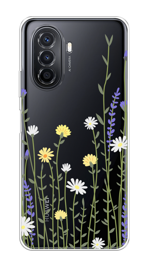 

Чехол на Huawei Nova Y70/Y71 "Ромашка и лаванда", Зеленый;желтый;прозрачный, 6122950-1