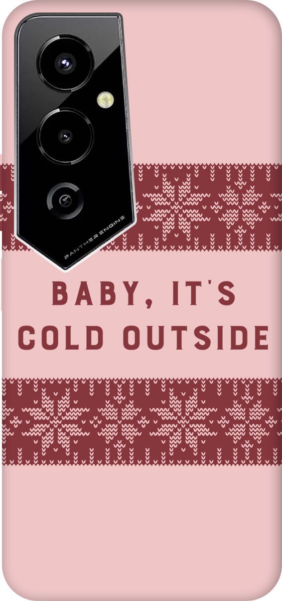 

Чехол на Tecno Pova 4 Pro "It's Cold" розовый, Розовый;красный, 158117