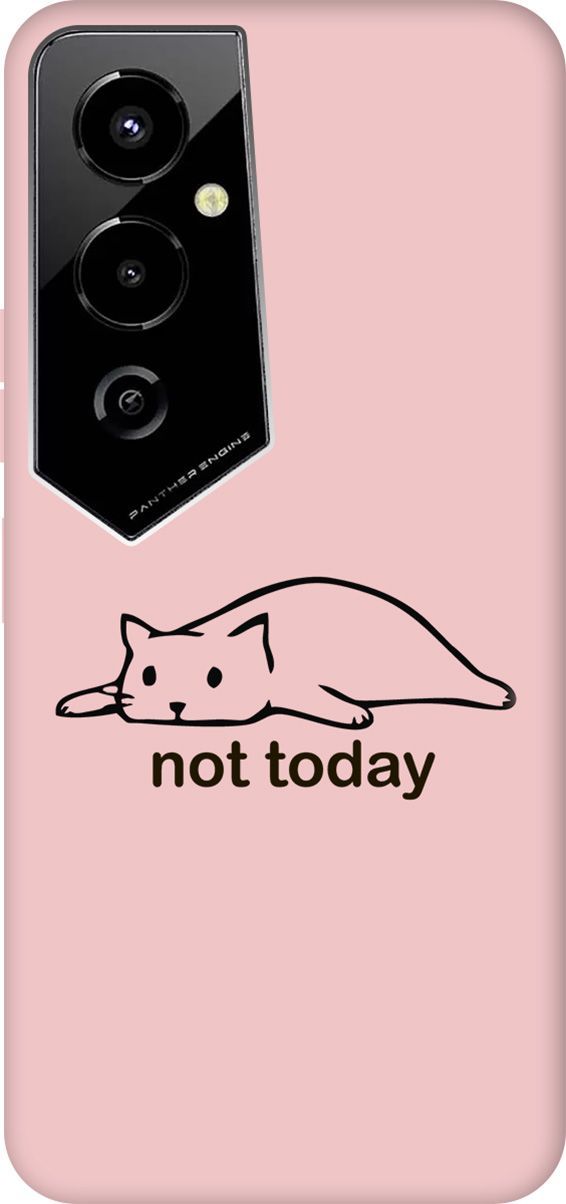 

Чехол на Tecno Pova 4 Pro с принтом "Not Today" розовый, Розовый;черный, 158117