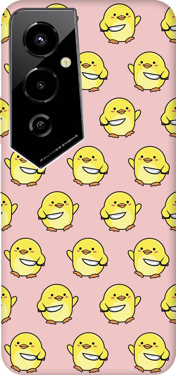 

Чехол на Tecno Pova 4 Pro "Chick With Knife" розовый, Розовый;желтый, 158116