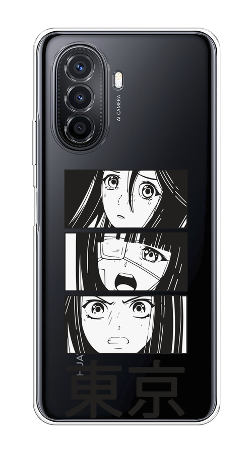 

Чехол на Huawei Nova Y70/Y71 "Tokyo girls", Белый;черный;прозрачный, 6122950-1