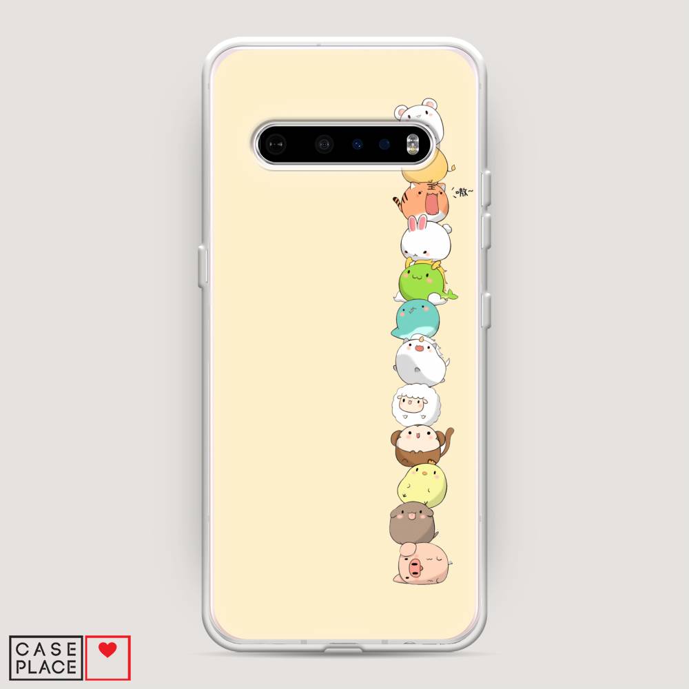 

Чехол Awog на LG V60 ThinQ 5G "Питомцы Чиби", Желтый, 84250-2