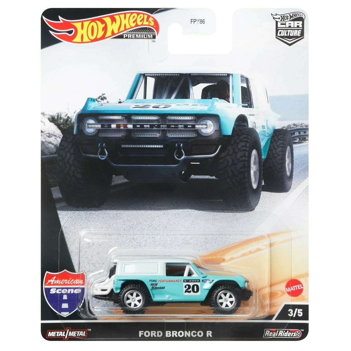 

игрушечная машинка премиальная Hot Wheels Car Culture Ford Bronco R арт. FPY86/HCK05, Голубой