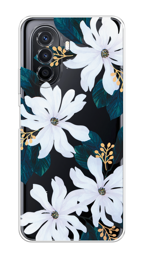 

Чехол на Huawei Nova Y70/Y71 "Delilah Flower", Зеленый;белый, 6122950-1