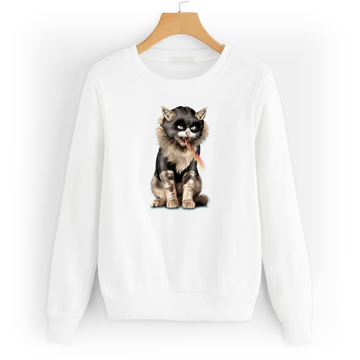 

Свитшот белый CoolPodarok Графика. Кошка-молния, 8W015571