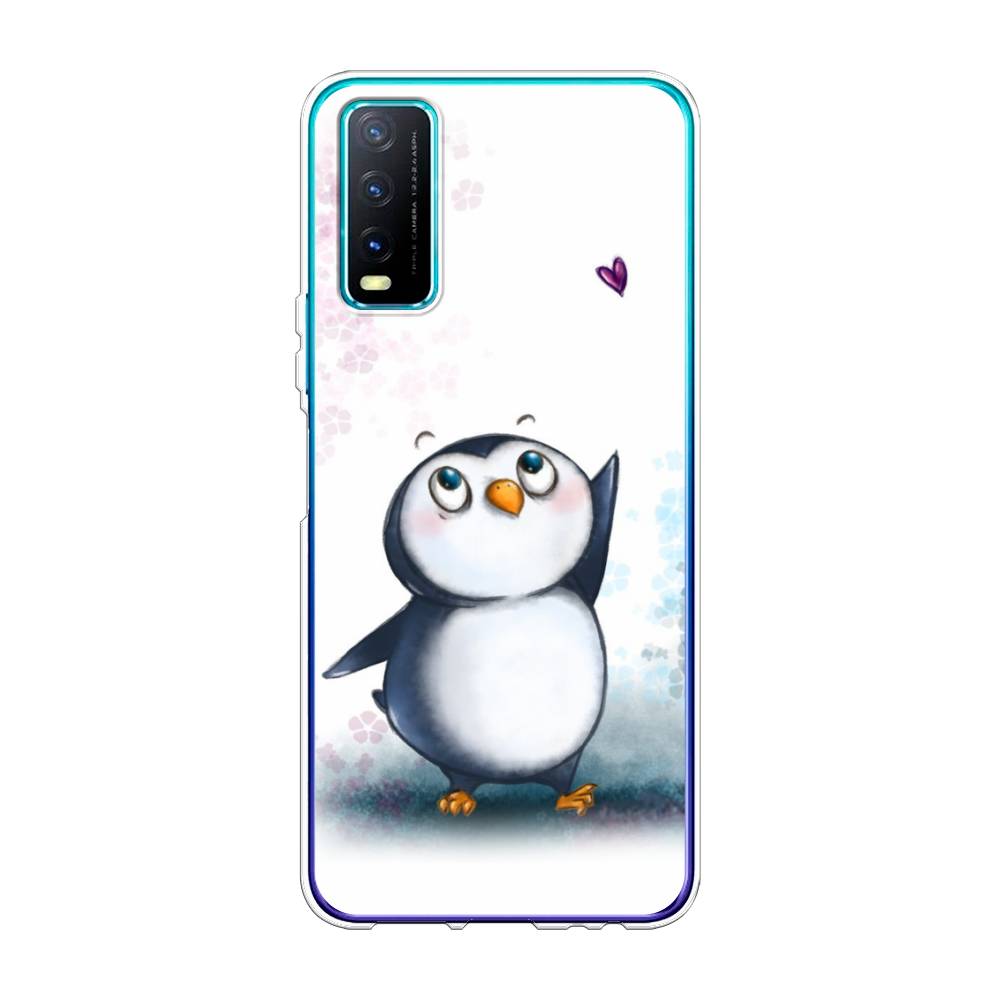 

Чехол Awog на Vivo Y20 "Пингвин и сердечко", Разноцветный, 263650-1