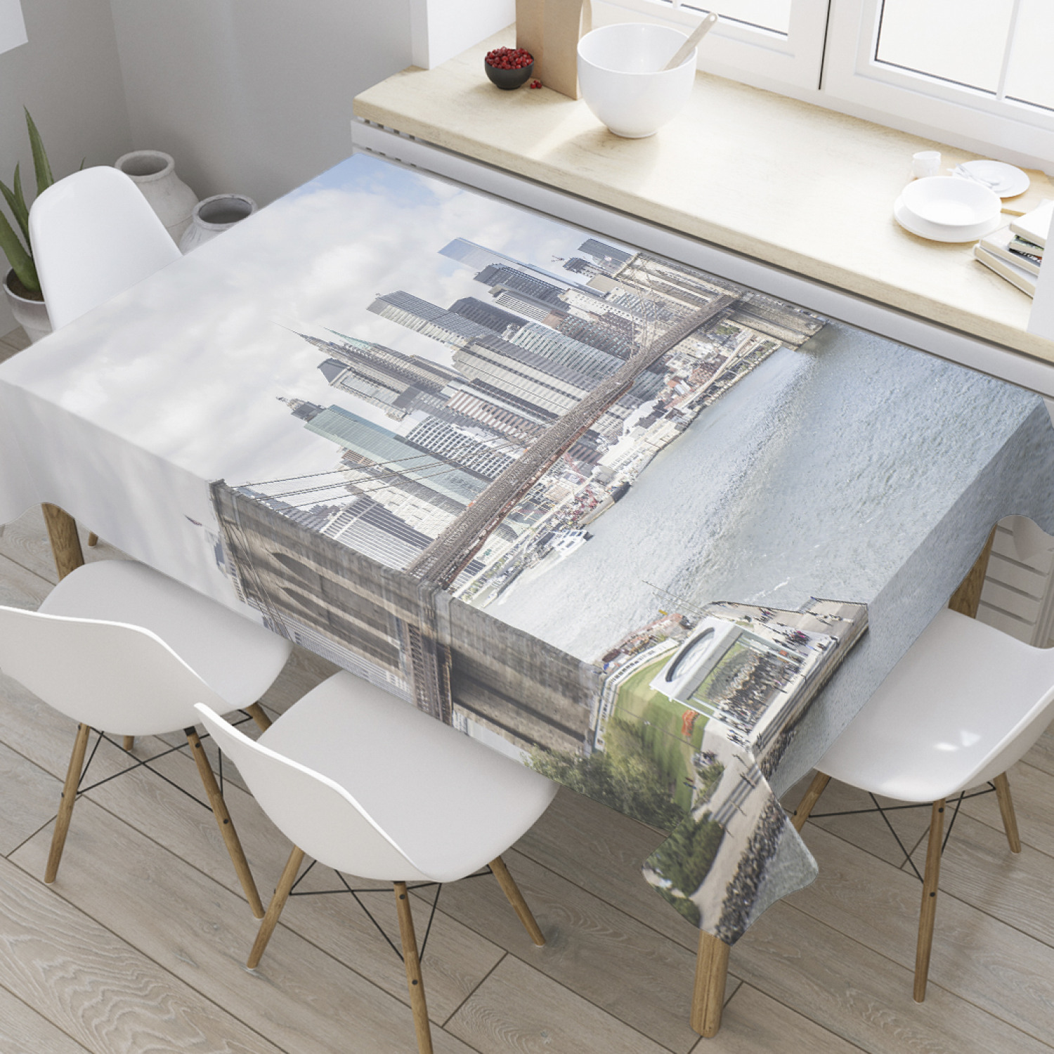 

Скатерть прямоугольная JoyArty "Смотровая площадка в Нью Йорке" из оксфорда, 120x145 см, Смотровая площадка в Нью Йорке