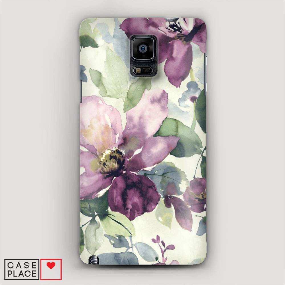 

Чехол Awog "Сиреневые цветы-акварель" для Samsung Galaxy Note 4, 23420-7