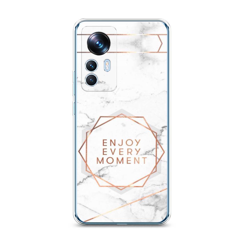 

Чехол Awog на Xiaomi 12T / Сяоми 12T "Enjoy every moment мрамор", Белый;розовый;серый